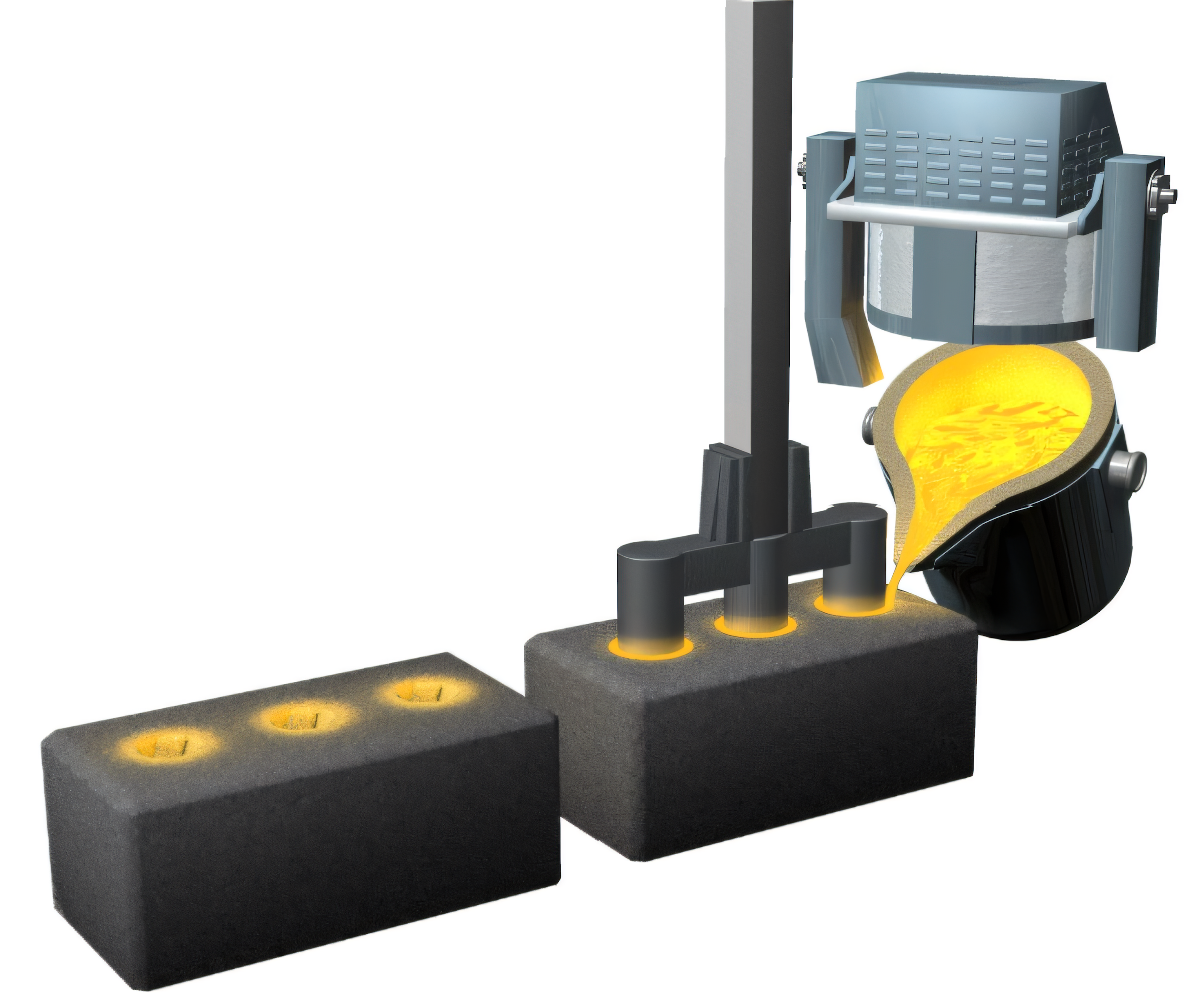 Smelting: ladle drying and preheating with dry air